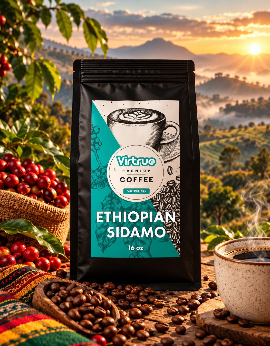 Virtrue Ethiopian Sidamo coffee
