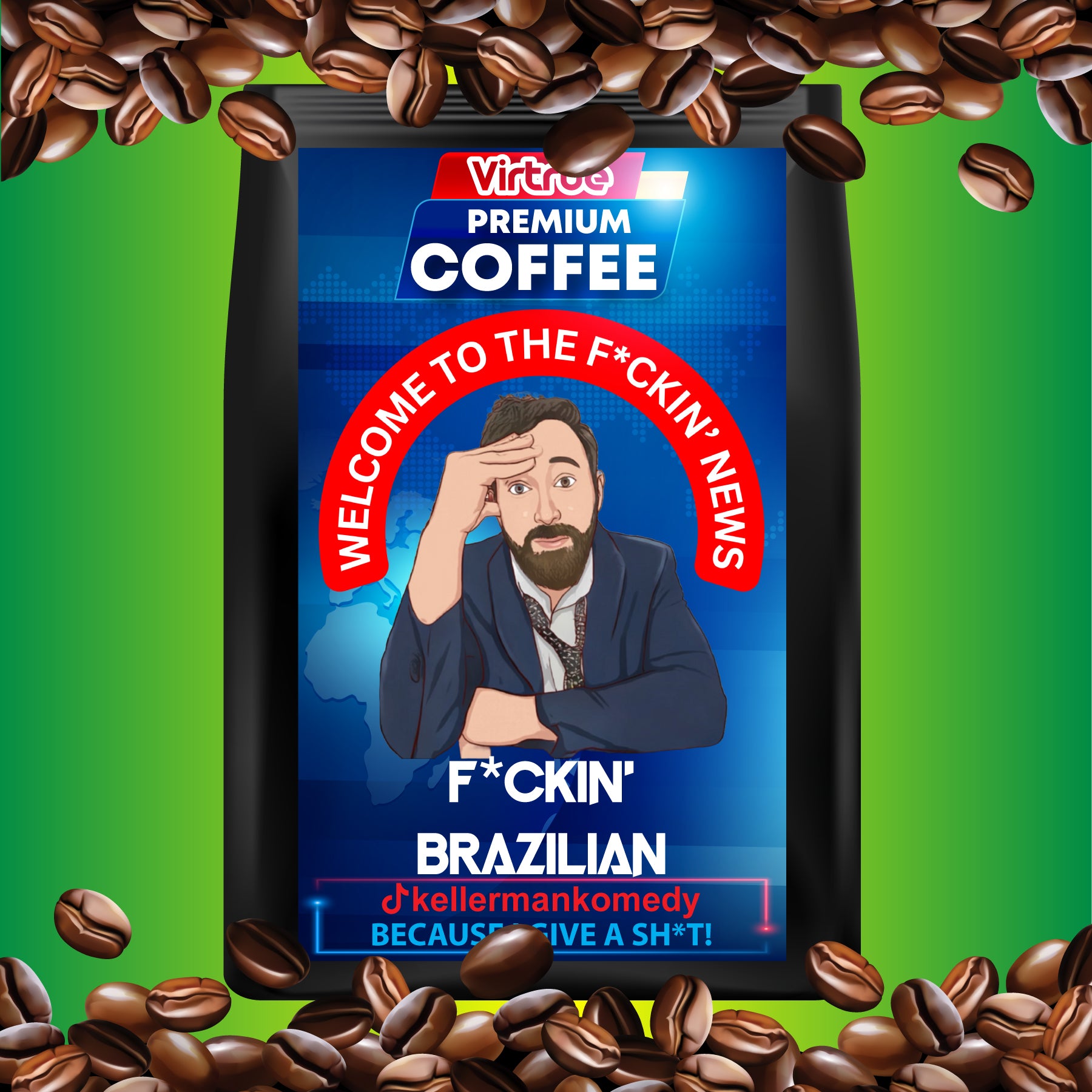 Kellerman Dark Roast Coffee 16oz - Inspired by The F*ckin' News
