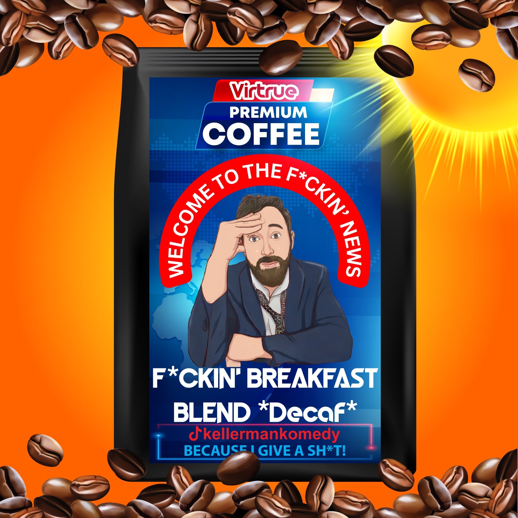Kellerman Decaf Coffee 16oz - Inspired by The F*ckin' News
