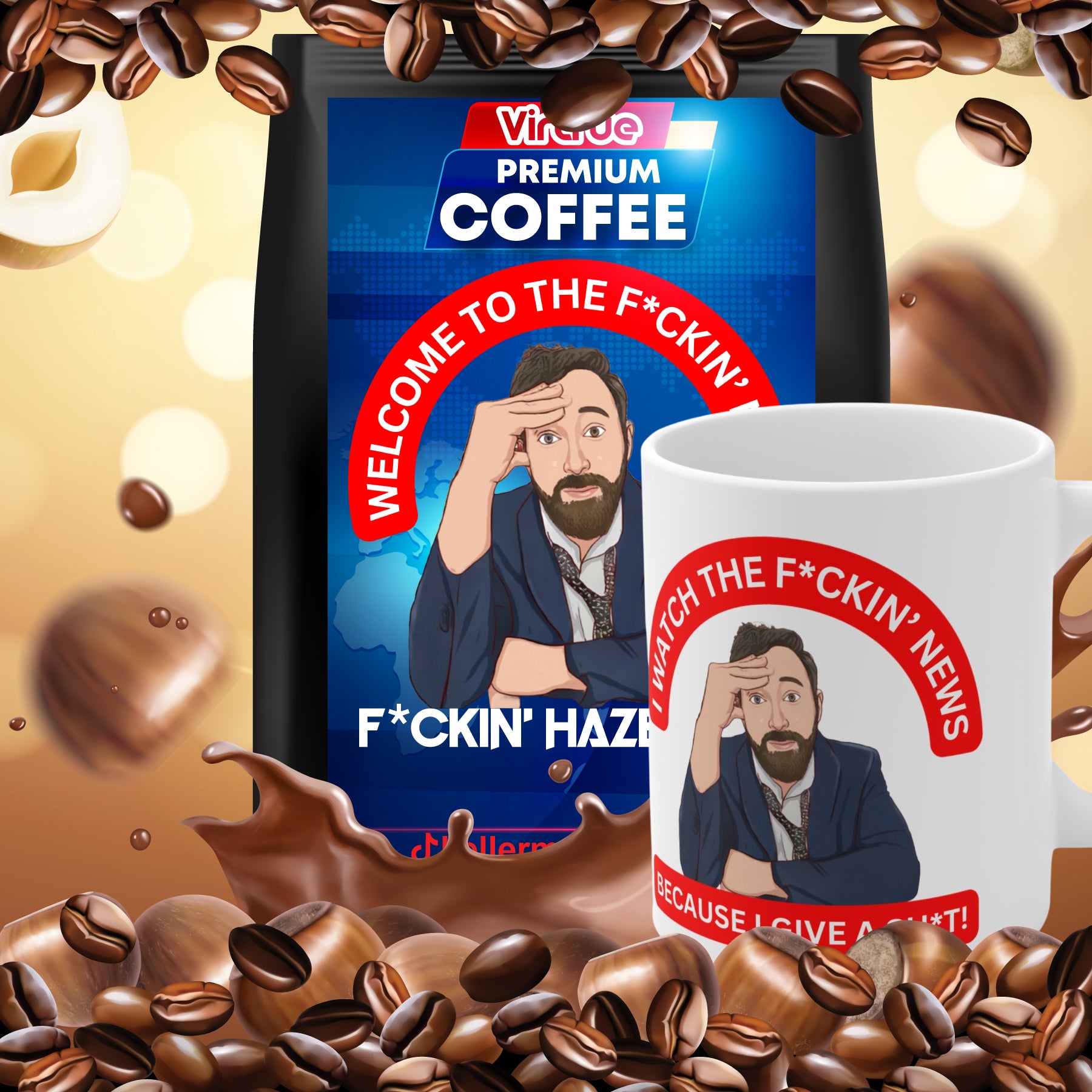 Kellerman Flavored Coffee & Mug Bundle - Inspired by The F*ckin' News