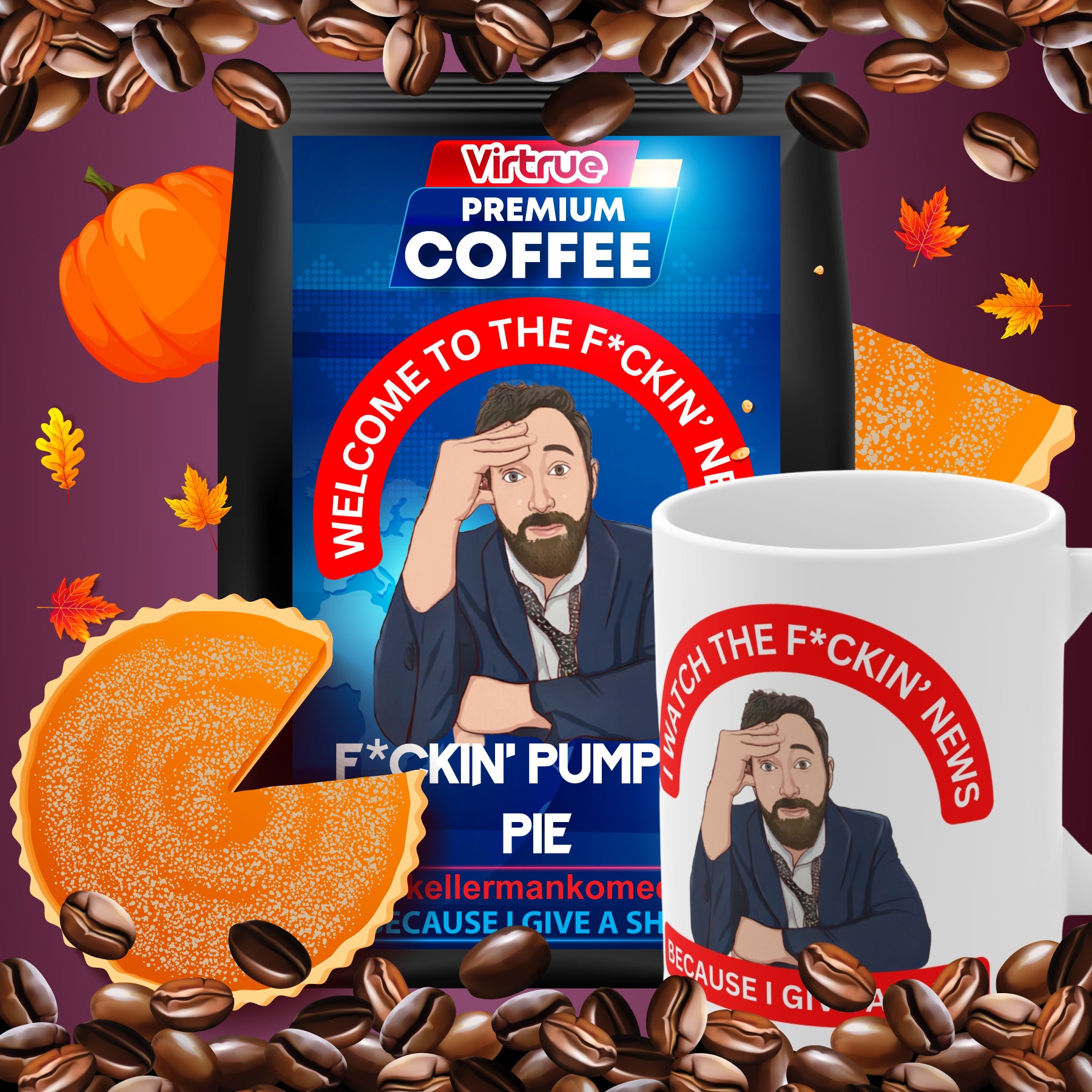 Kellerman Flavored Coffee & Mug Bundle - Inspired by The F*ckin' News