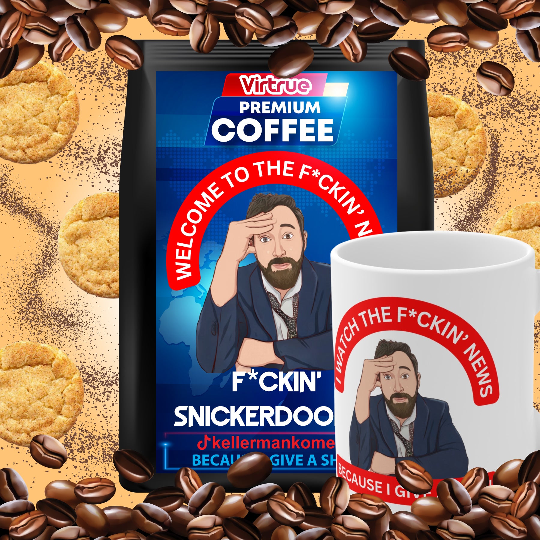 Kellerman Flavored Coffee & Mug Bundle - Inspired by The F*ckin' News
