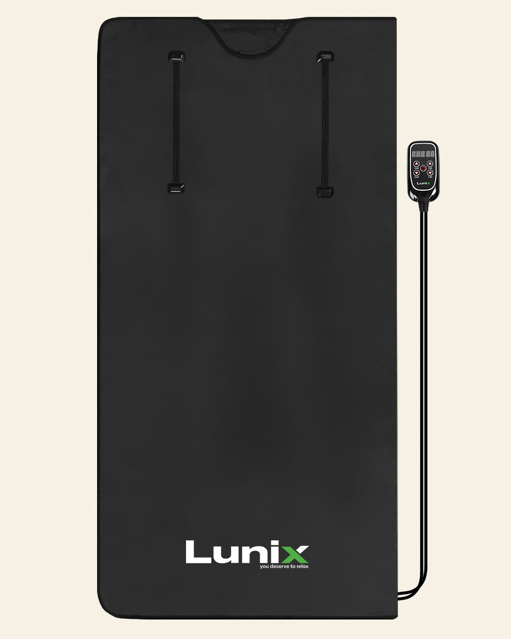 Lunix LX17 portable infrared sauna blanket in jet black