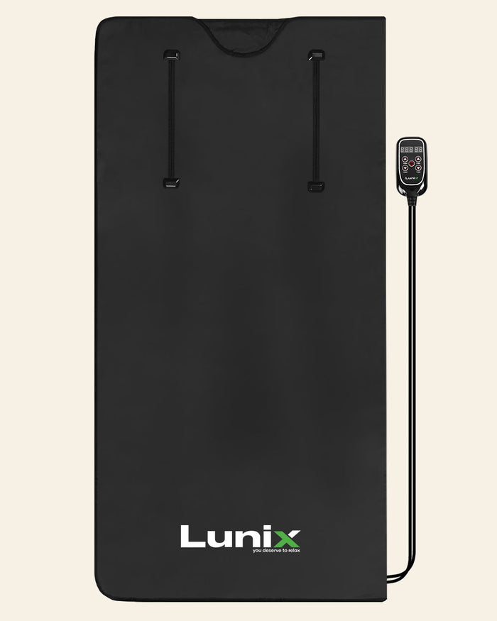 Lunix LX17 portable infrared sauna blanket in jet black
