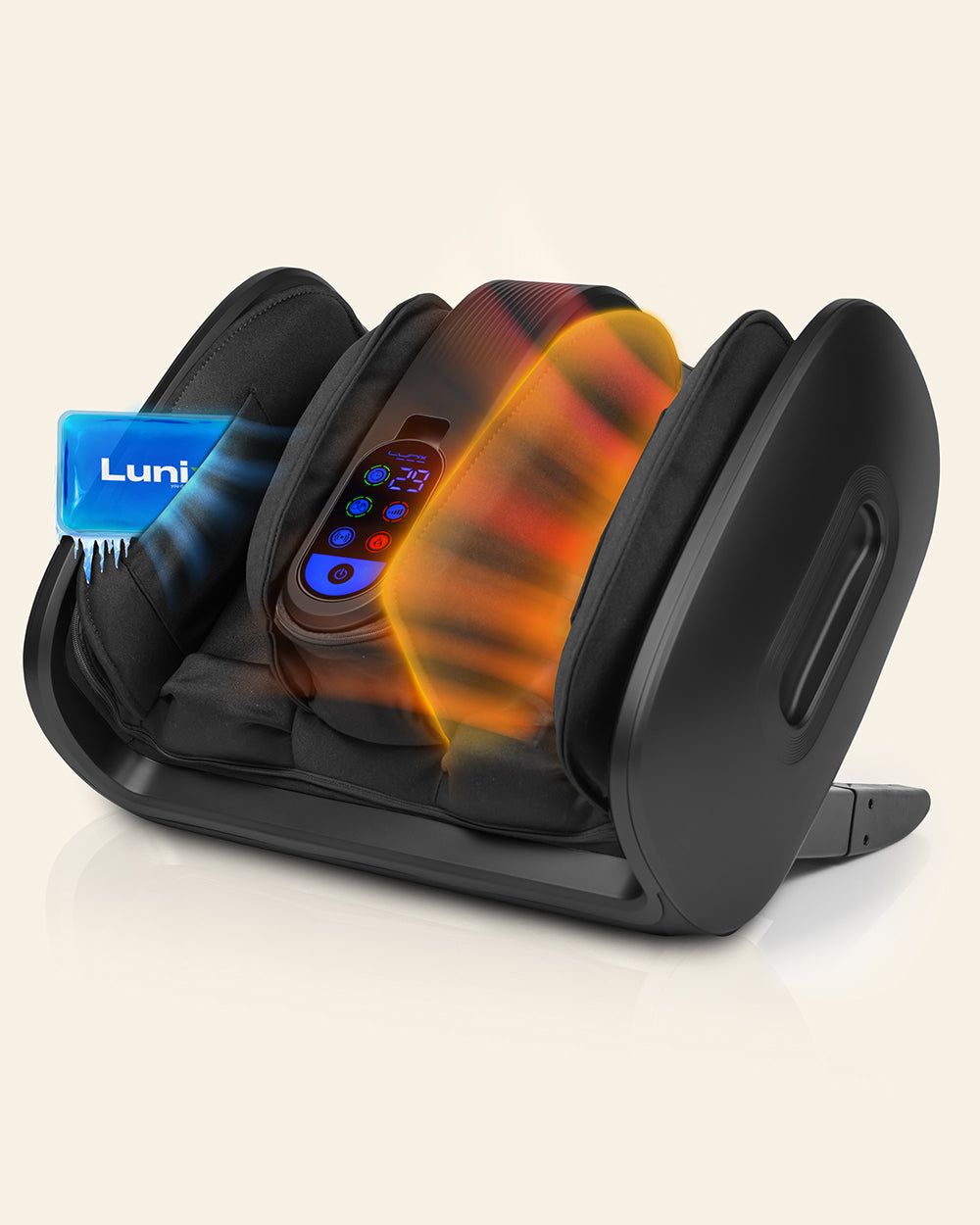 Lunix LX21 foot and calf massager in granite black