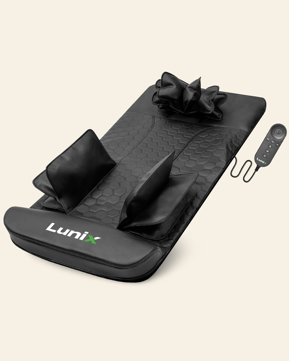 Lunix LX27 stretching and massage mat in charcoal black