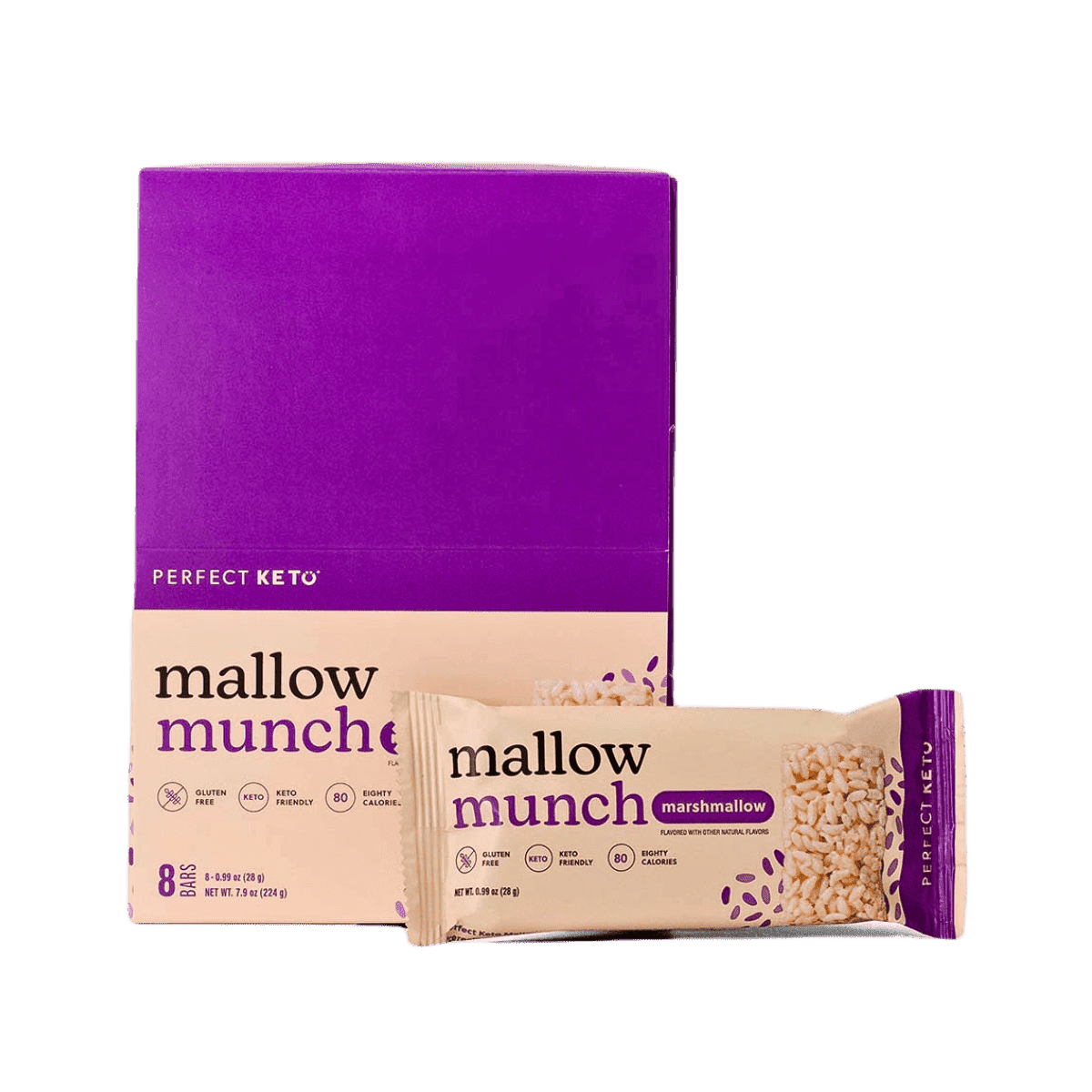 Perfect Keto Mallow Munch Marshmallow Crispy Bars