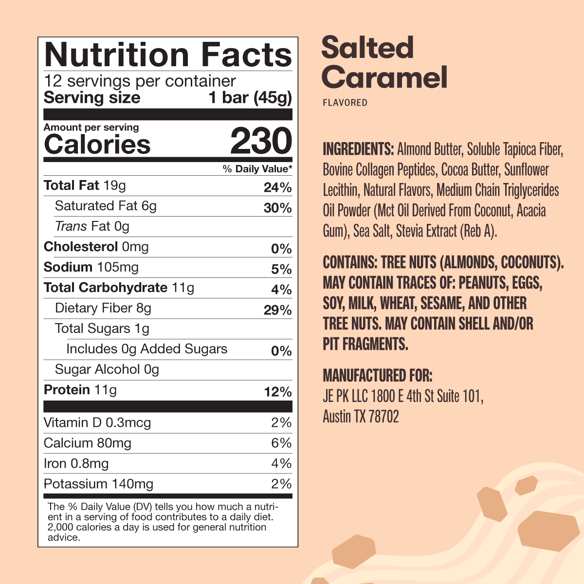 Salted Caramel Nutrition Facts and Ingredients