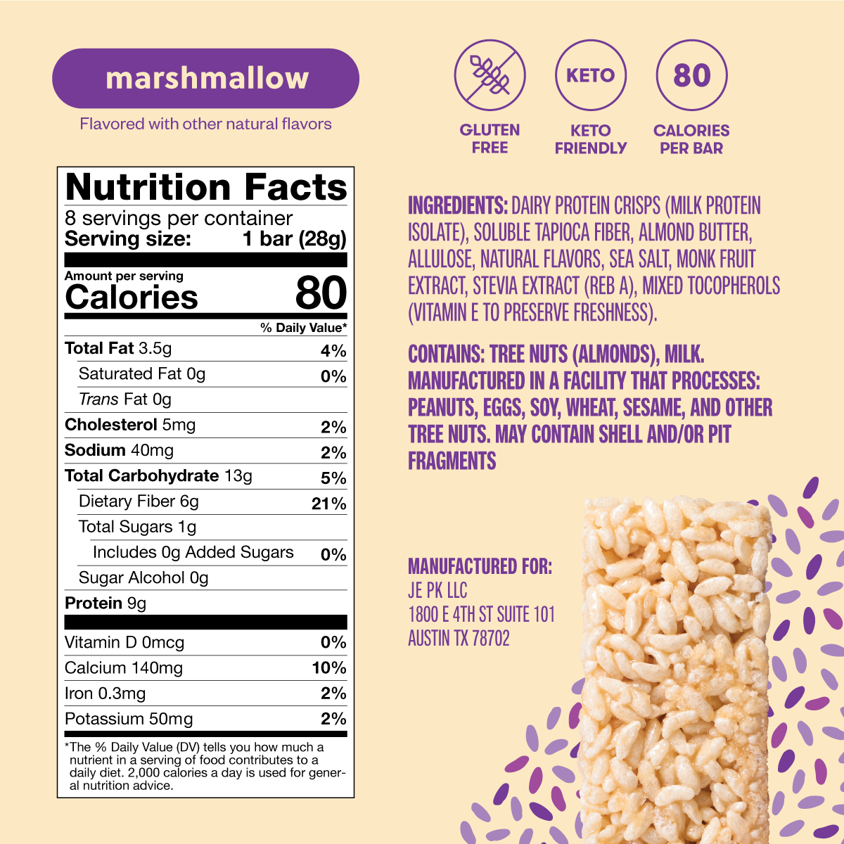 Perfect Keto Mallow Munch Marshmallow Nutrition Facts