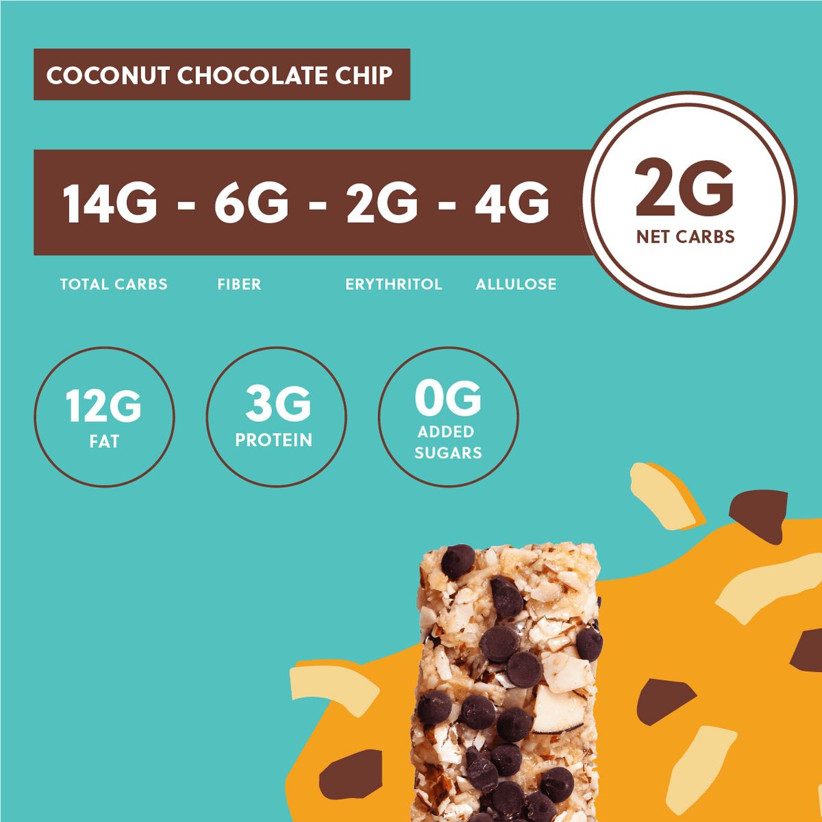 Coconut Chocolate Chip Nola Bar Nutrition Facts 
