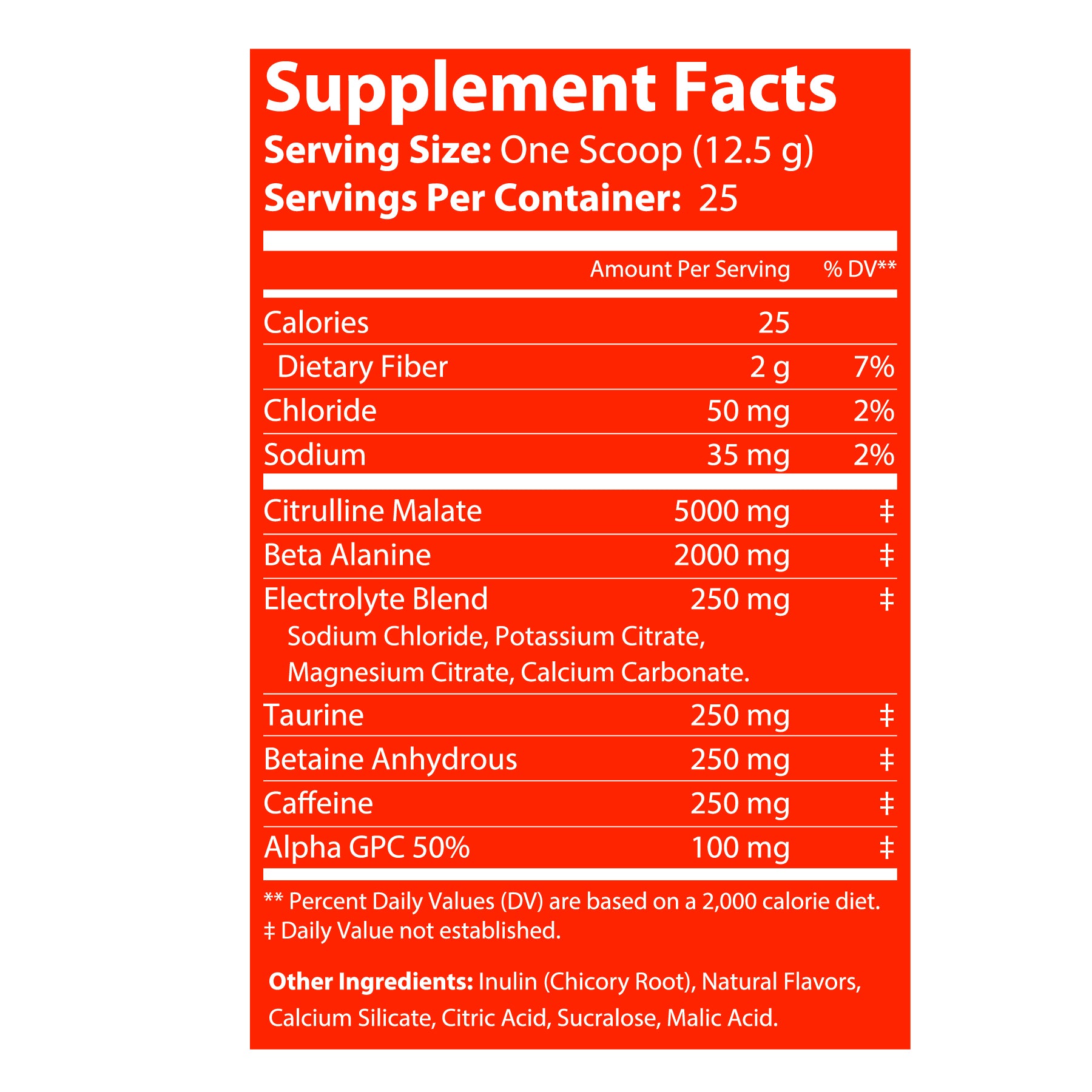 Virtrue Peach Rings supplement facts