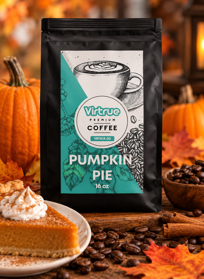Virtrue pumpkin pie coffee bag