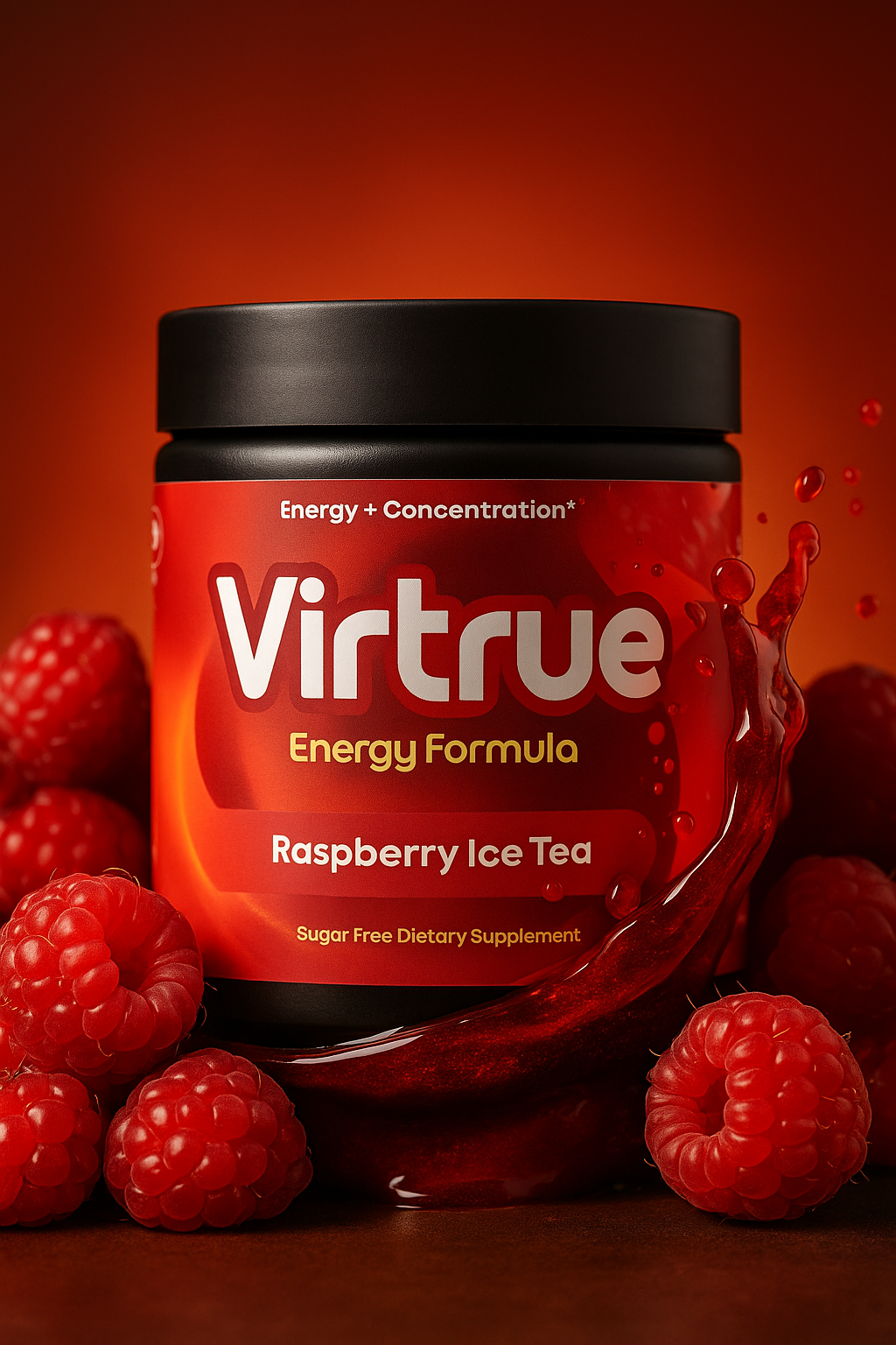 Virtrue Raspberry Iced Tea Pre Workout Tub