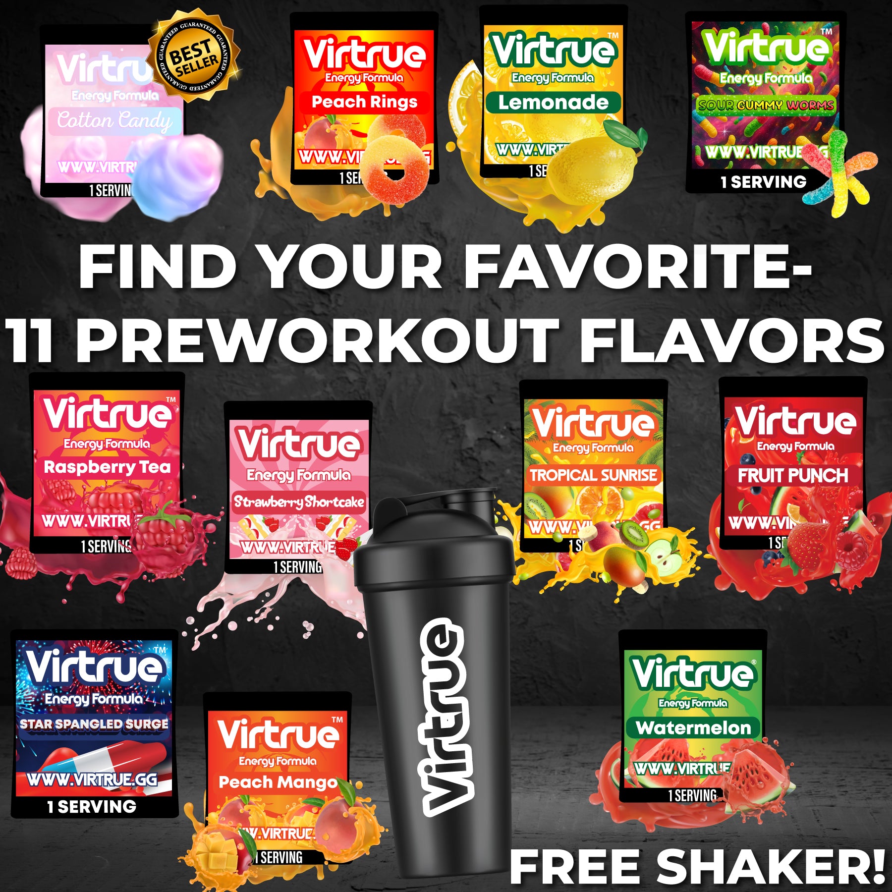 11 Flavor preworkout sample pack