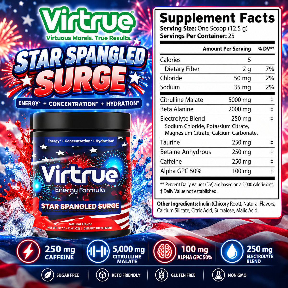Star Spangled Surge Energy Powder