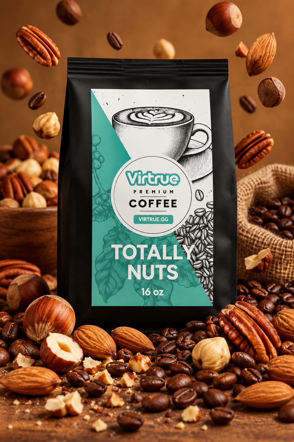 Virtrue Totally Nuts coffee bag