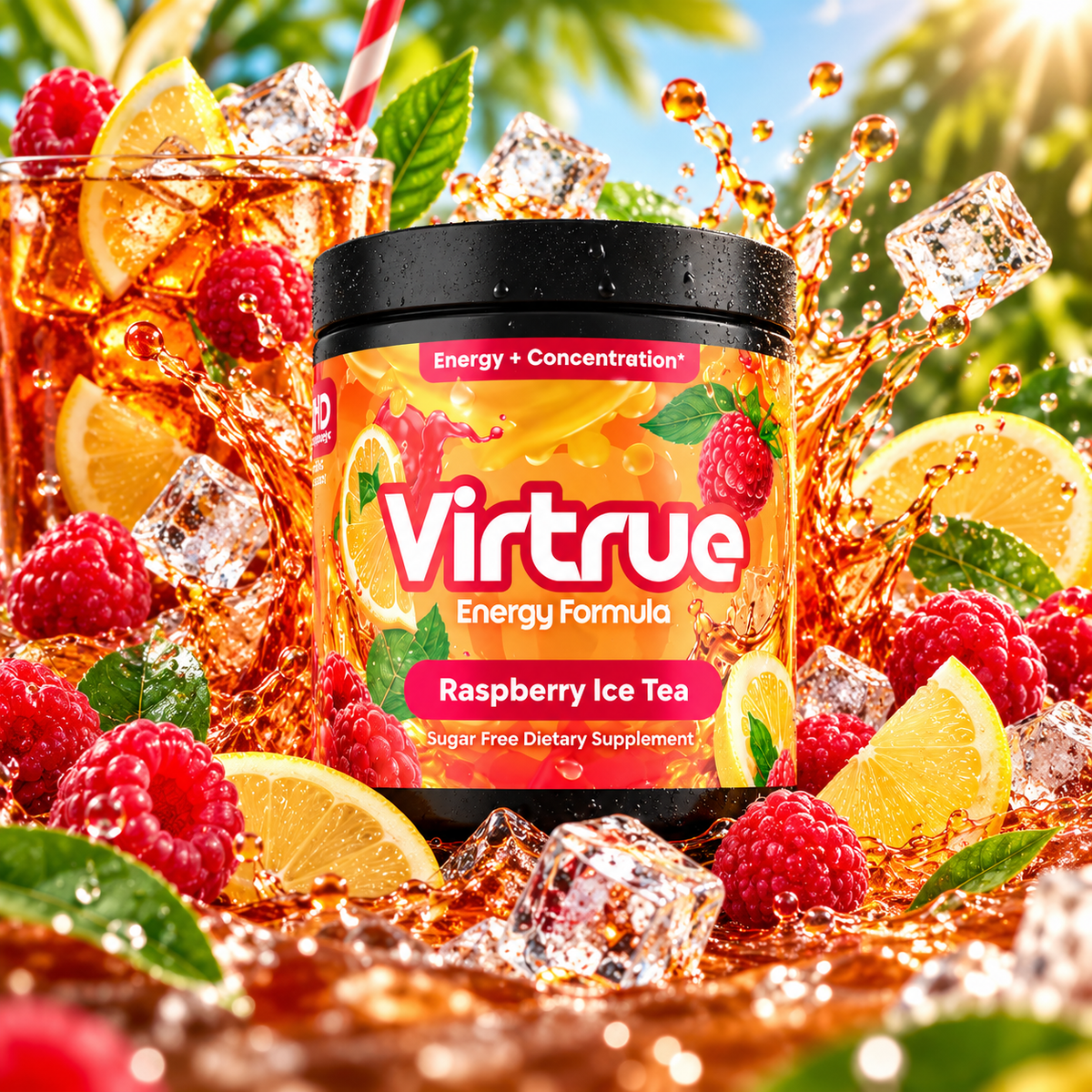 Virtrue Raspberry Iced Tea Pre Workout