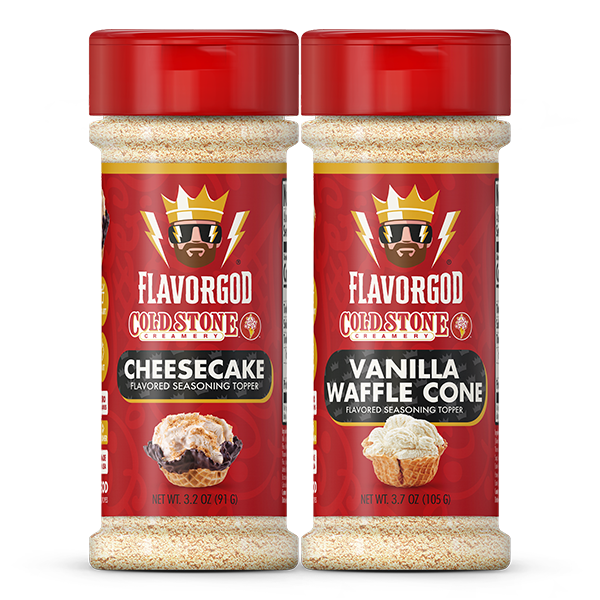 FlavorGod x Cold Stone Cheesecake and Vanilla Waffle Cone Dessert Toppers