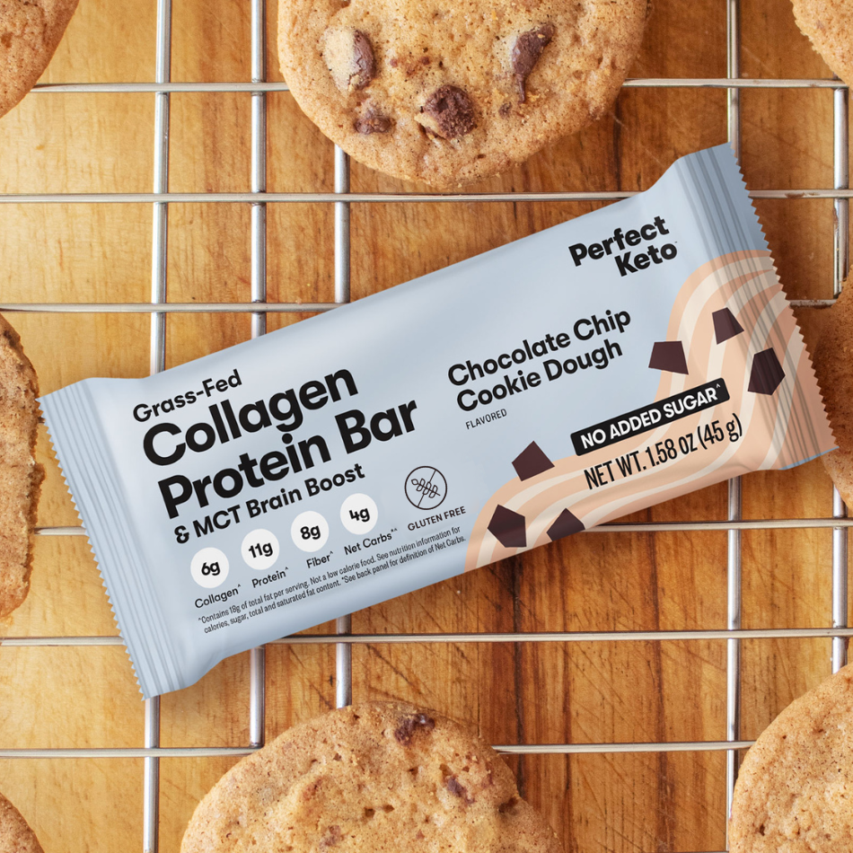 Chocolate Chip Cookie Dough Collagen Protein Bar Lifestyle Image
