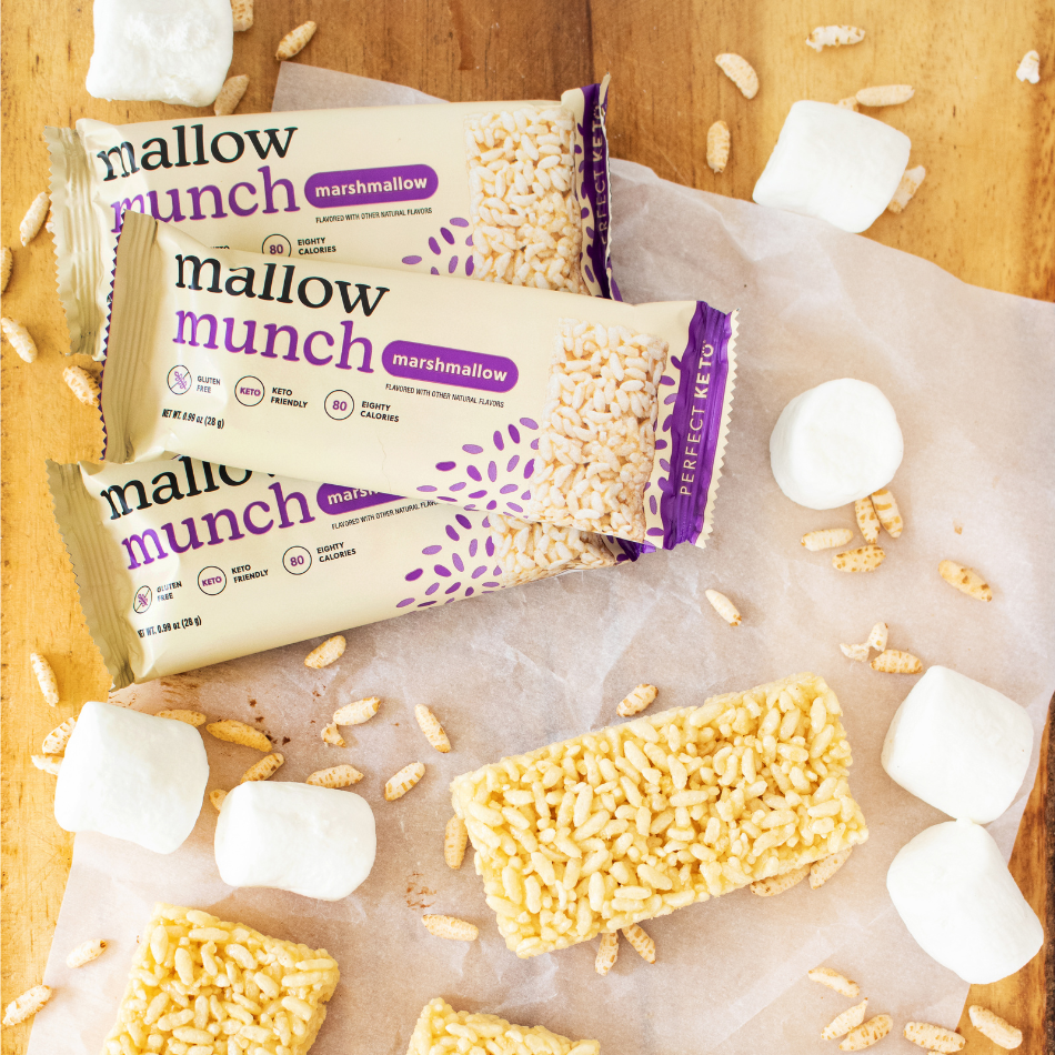 Perfect Keto Mallow Munch Marshmallow Crispy Bar Lifestyle Image