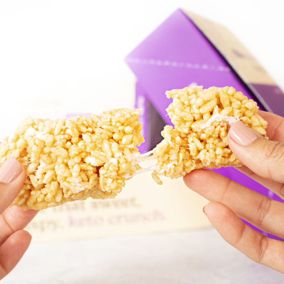 Mallow Munch Marshmallow Crispy Bar Close-Up