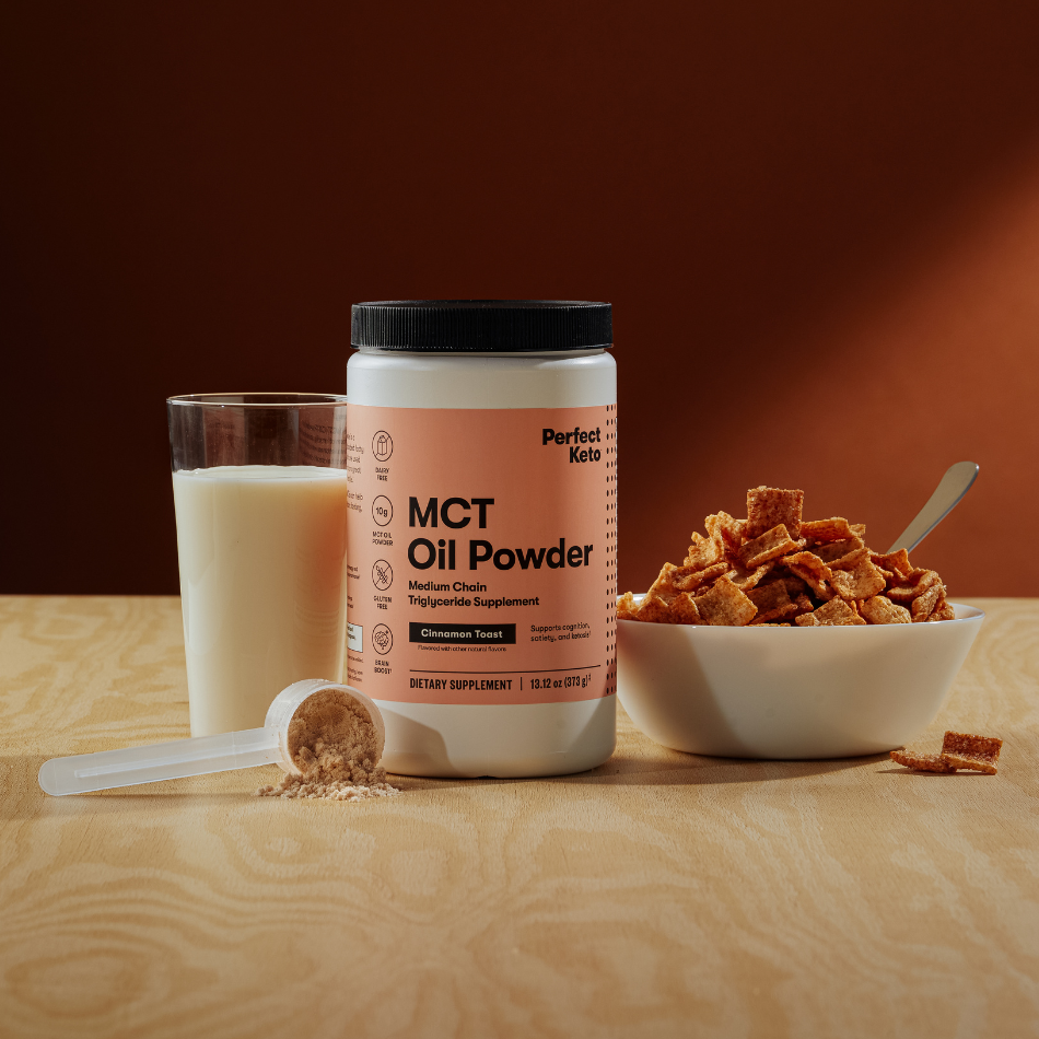Cinnamon Toast MCT Oil Powder Coffee Creamer with breakfast
