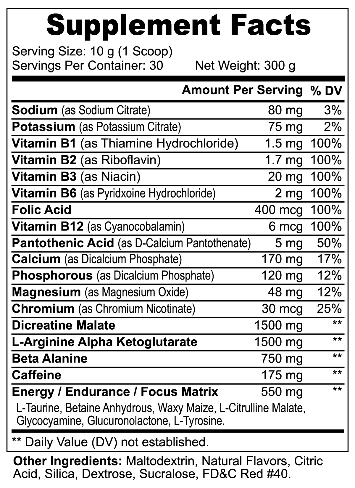 Bristol PD Fundraiser Pre-Workout Tub - Fruit Punch