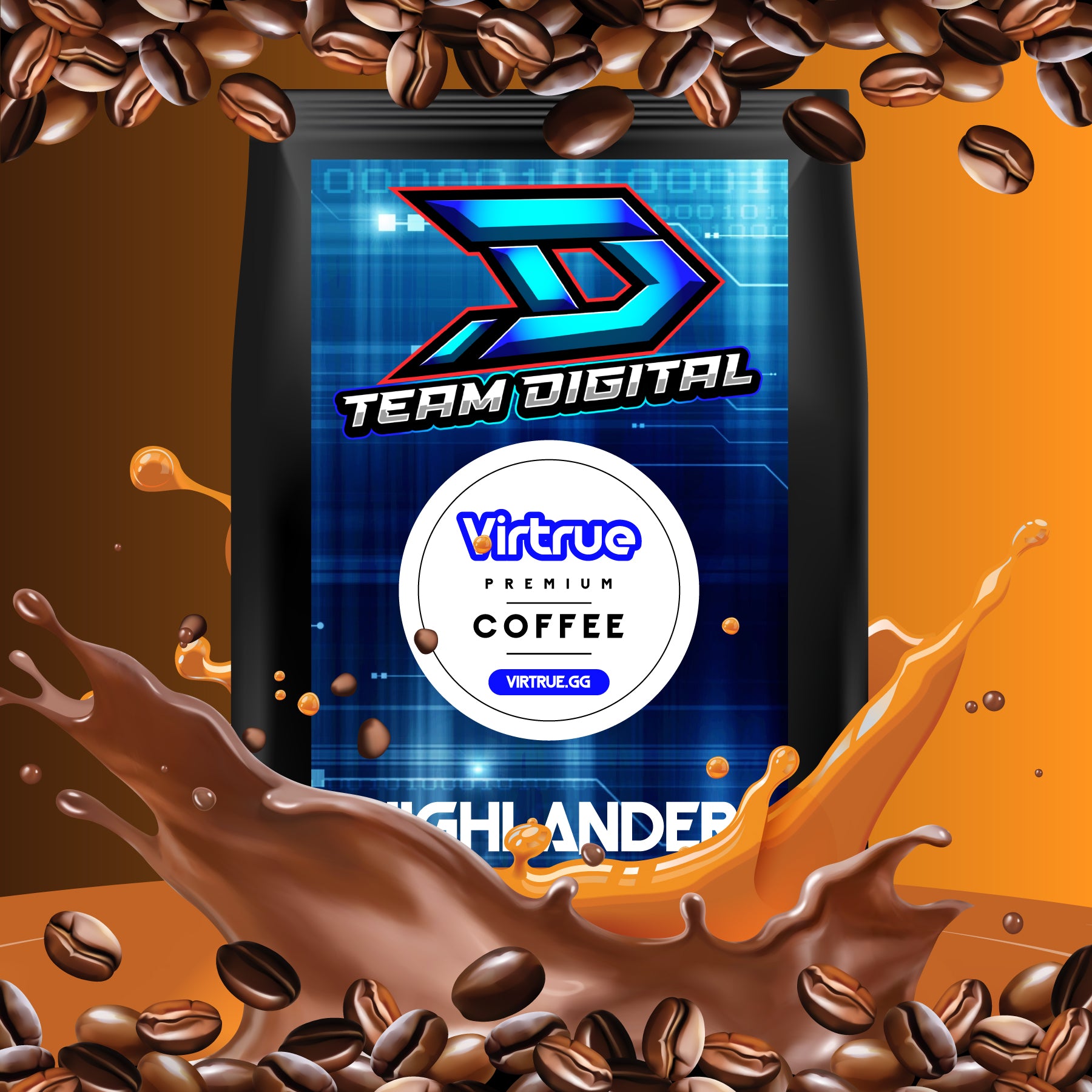 Team Digital Flavored Coffee 16oz